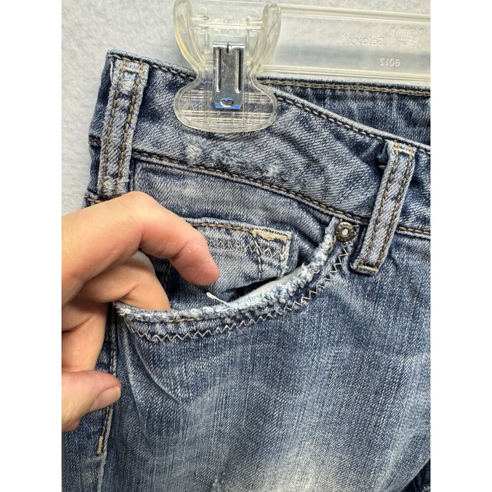 Silver Jeans Co. Womens Distressed Straight-Leg Denim Jeans Size 28/33 - Picture 4 of 14